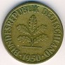 10 Pfennig Germany 1950 KM# 108